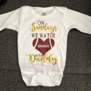 Etsy handmade long sleeve onesie 3-6 months